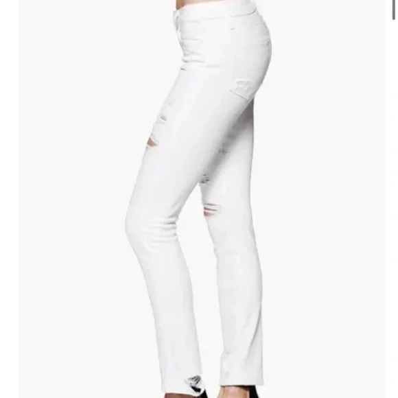 PAIGE Skyline Ankle Peg in Optic White - Picture 3 of 9